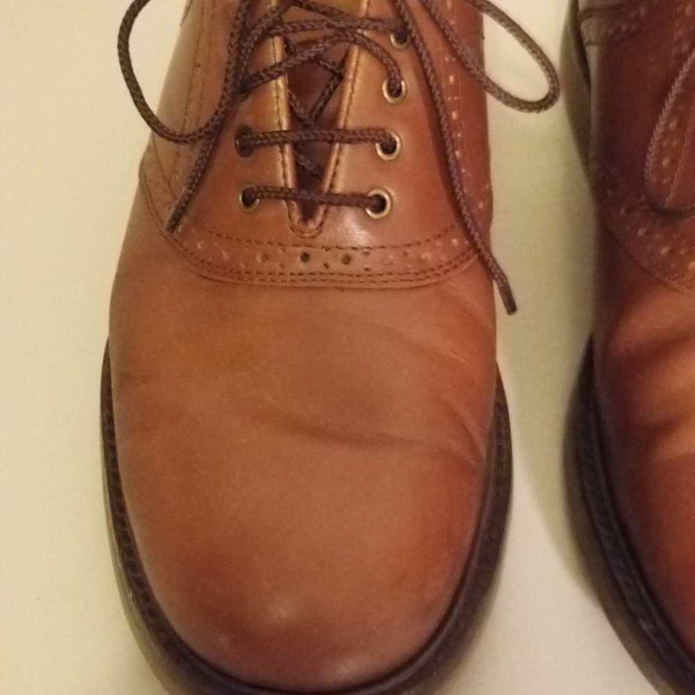 Jos A Bank Brown Leather Men's Shoes Lace Size 8.5 - Picture 3 of 8